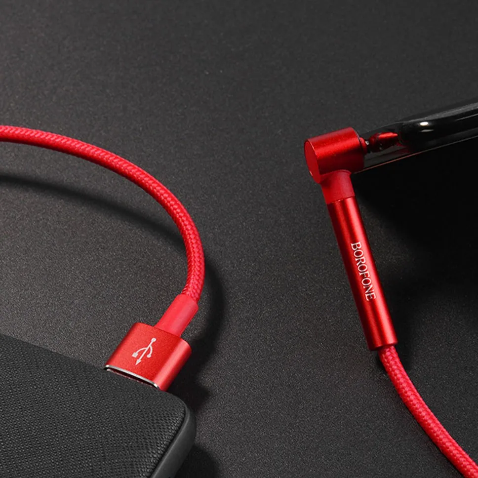 Borofone BU6 плетеный кабель для быстрой зарядки 1,2 м с кабелем usb type-C Micro USB IOS зарядный кабель для iPhone 6 7 8 X XS