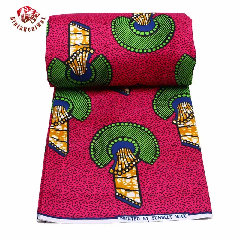 Новый полиэстер воск принты ткань 2019 Анкара бинта реальные высокое качество 6