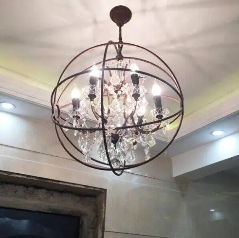 Винтажная орбитальная K9 хрустальная люстра лампа DIY американский дом деко