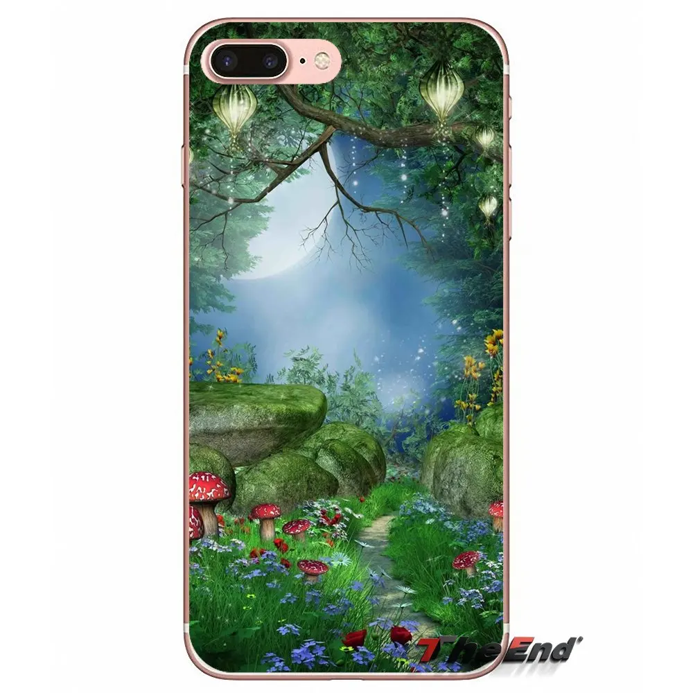For Huawei G7 G8 P7 P8 P9 Lite Honor 4C 5X 5C 6X Mate 7 8 9 Y3 Y5 Y6 II 2 Pro 2017 Enchanted Forest mysterious TPU Phone Case | Мобильные