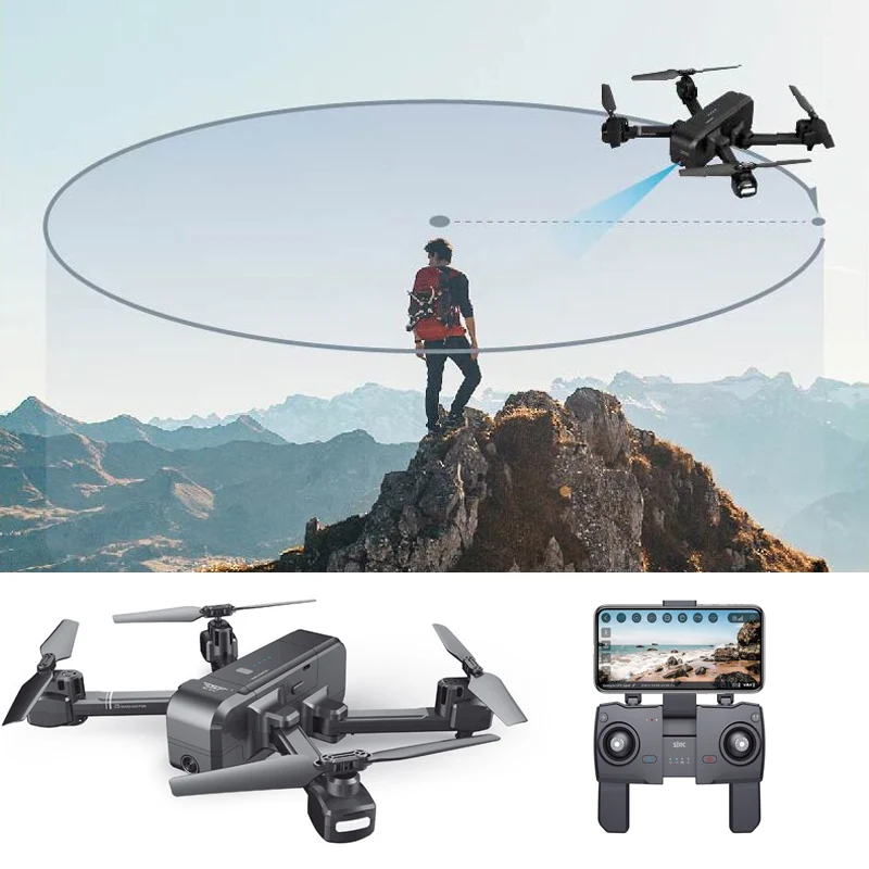 Складной GPS Дрон SJ SJRC Z5 Квадрокоптер на радиоуправлении камера 1080HD FPV Wi Fi режим