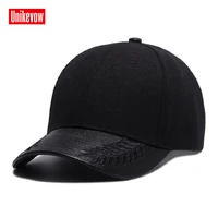 brand unikevow pu visor baseball cap unisex outdoor snapback hat sunscreen solid caps hip hop hats for men women