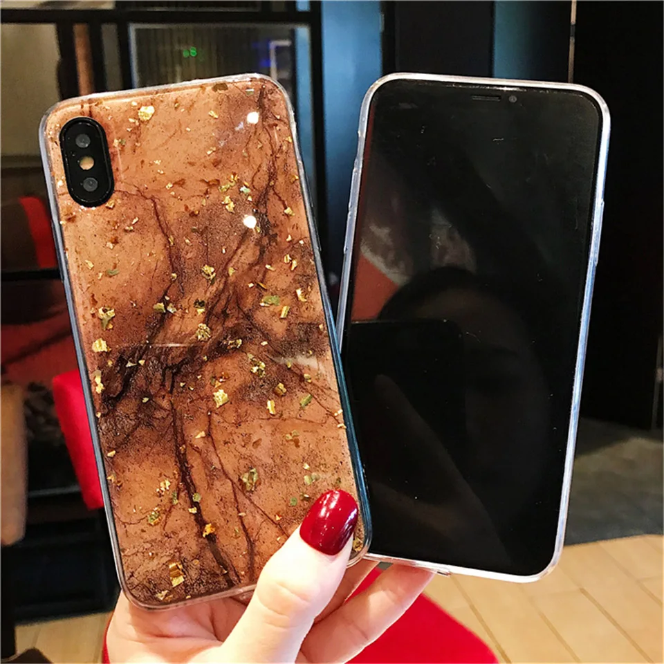 Lovebay чехол для телефона для iPhone 11, 6, 6 S, 7, 8 Plus, X, XR, XS, Max, роскошный блестящий Мягкий ТПУ с золотой фольгой и мрамором для iPhone 11 Pro Max
