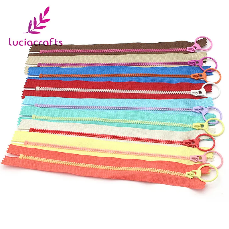 Lucia crafts 2 шт 15/20/30 см закрытые застежки молнии из смолы Потяните кольцо на головка
