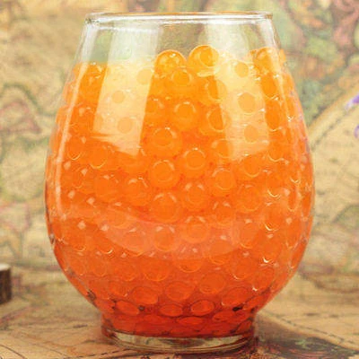 orange 10 мешков 1000 шт разноцветная кристальная почва растение цветок желе грязь вода бусины для растений жемчуг ваза почва гель шарики украшение дома - Цвет: orange