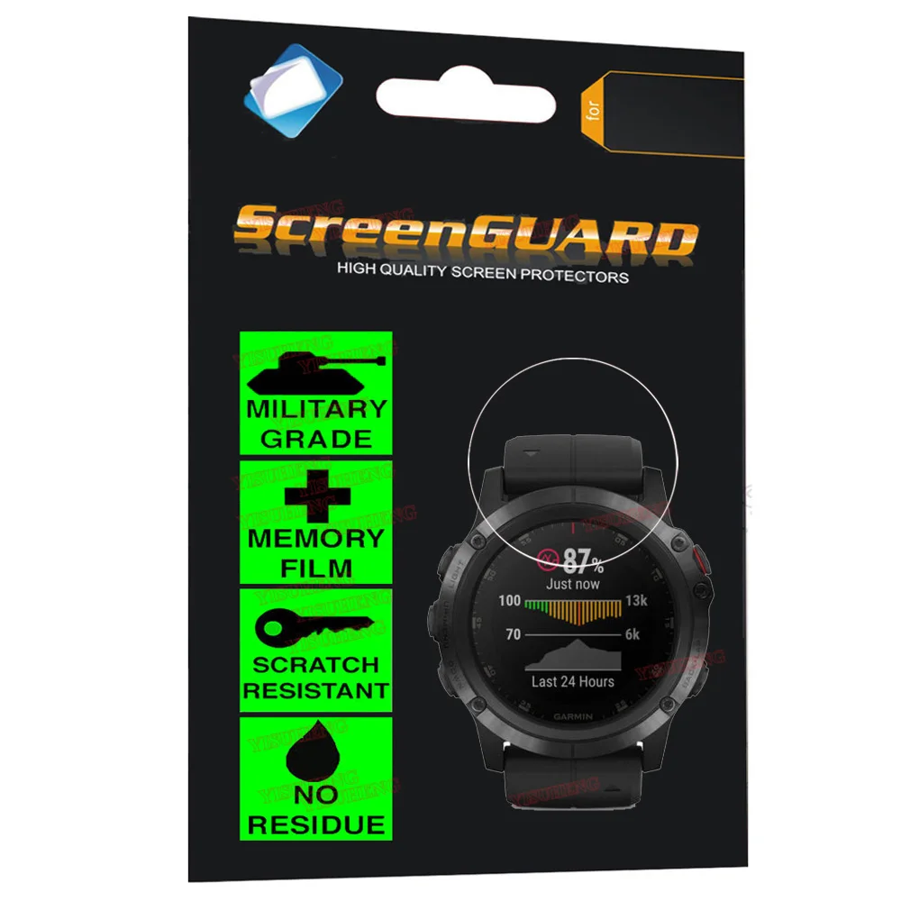 2 шт Анти шок Военная Униформа Класс Экран протектор для Garmin fenix 5X плюс gps часы