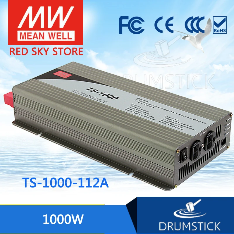 

patriotic MEAN WELL TS-1000-112A USA Standard 110V meanwell TS-1000 1000W True Sine Wave DC-AC Power Inverter