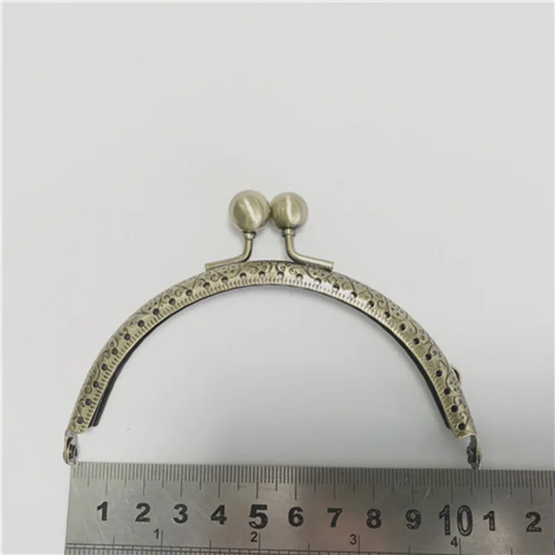 10.5cm Copper 10 шт./лот, 15,5 см, металлическая рамка для кошелька, для сумки, тиснение дуги, кошелек для монет, рамка, поцелуй, застежка, застежка, клатч, сумка, рамка - Цвет: 10.5cm Copper
