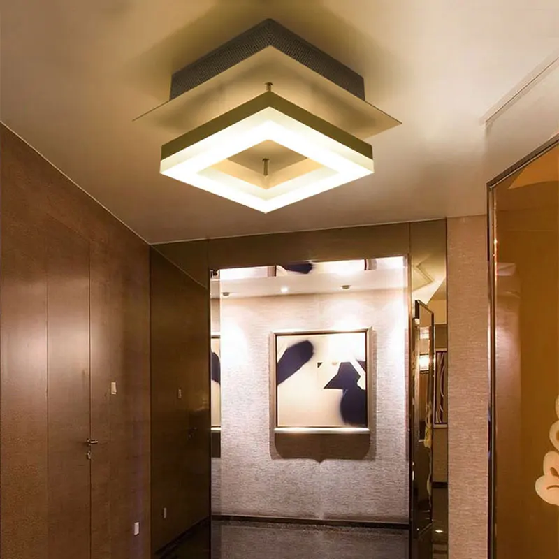 Светодиодные потолочные светильники современные AC85 220V светильник 12 Вт проход