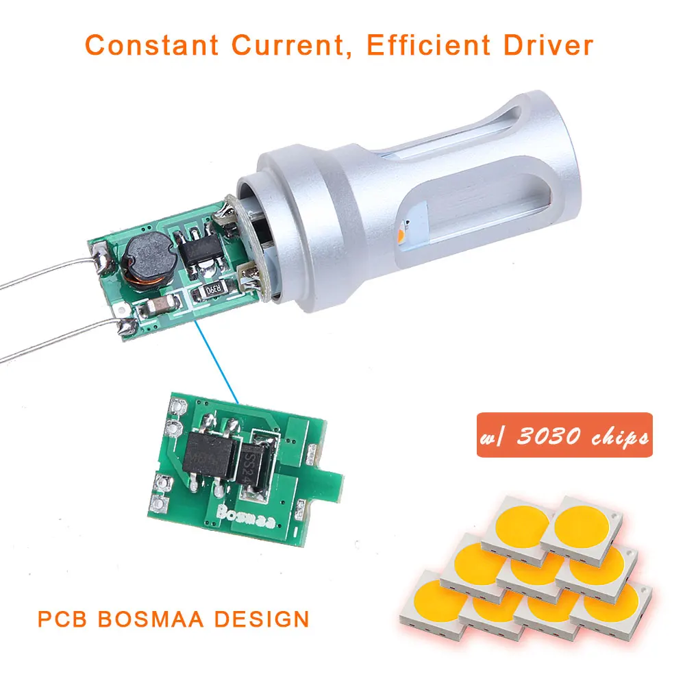 Пара светодиодные противотуманные фары Bosmaa Canbus H8/H9/H11/H16(JP) 9005/HB3 9006/HB4 H16/5202 PY24W с