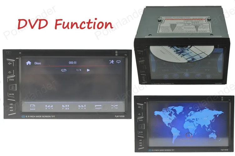 Автомагнитола 2 din 6 8 дюймов Автомобильный Радио dvd-плеер AM/FM/USB/TF bluetooth Сенсорный