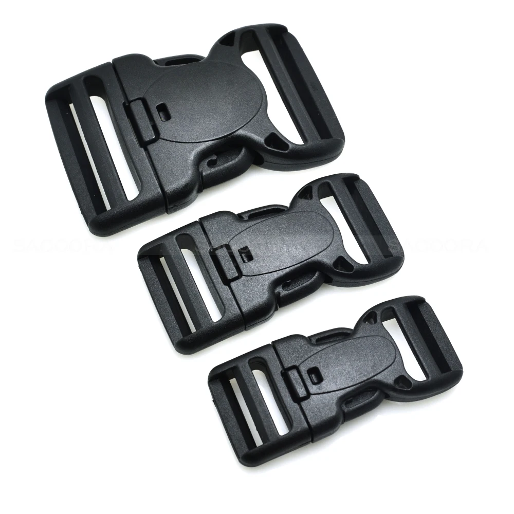 

1pcs Plastic Dual Adjustable & Security Double Lock Belt Buckle for Tactical Belts Package Accessories Dog Collar Black