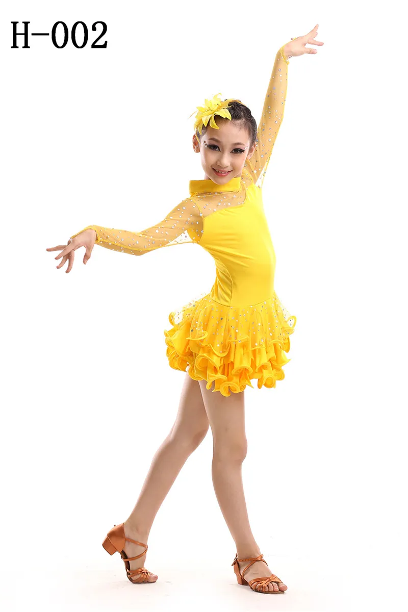 Новинка 2015 года Пикантная одежда для латинских танцев Кружевные Детские бальные