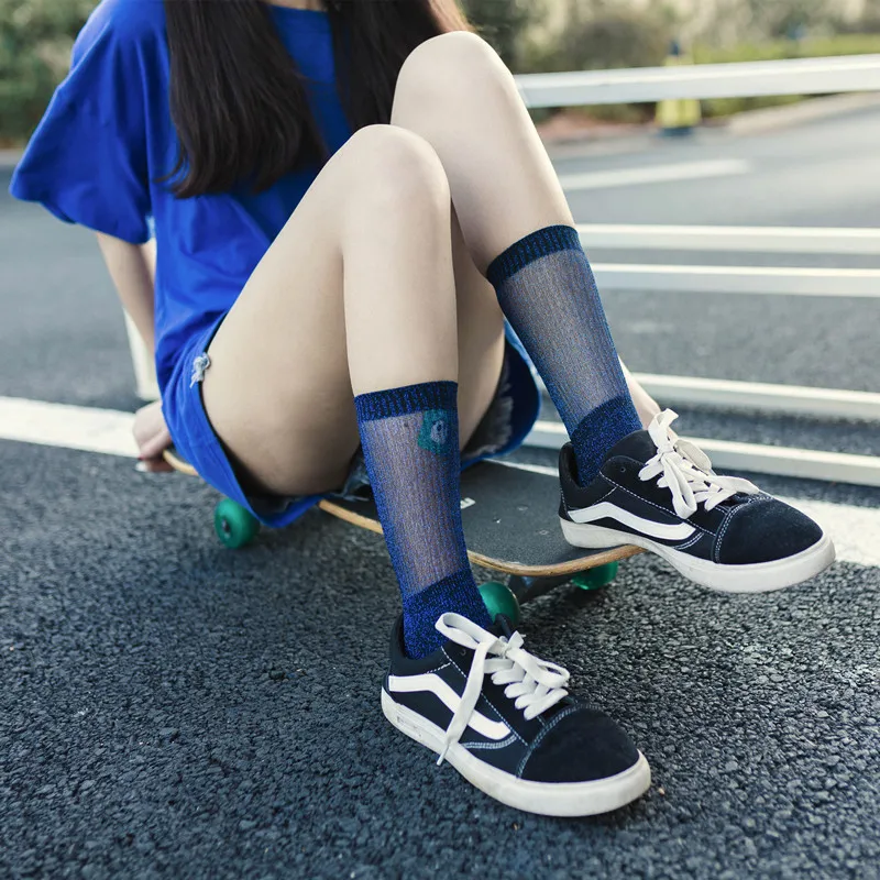 Яркие женские Носки ярких цветов цветной Носок 1 пара | Женская одежда