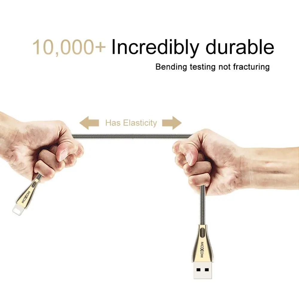 Кабель для быстрой зарядки MOXOM 1 м Micro Usb Samsung Xiaomi Huawei Lg HTC Oppo Vivo Android смартфонов