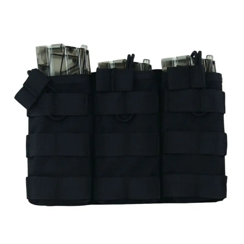 Тактический MOLLE тройной с открытым верхом подсумок быстро AK AR M4 FAMAS чехол страйкбол военный Пейнтбол оборудование на открытом воздухе