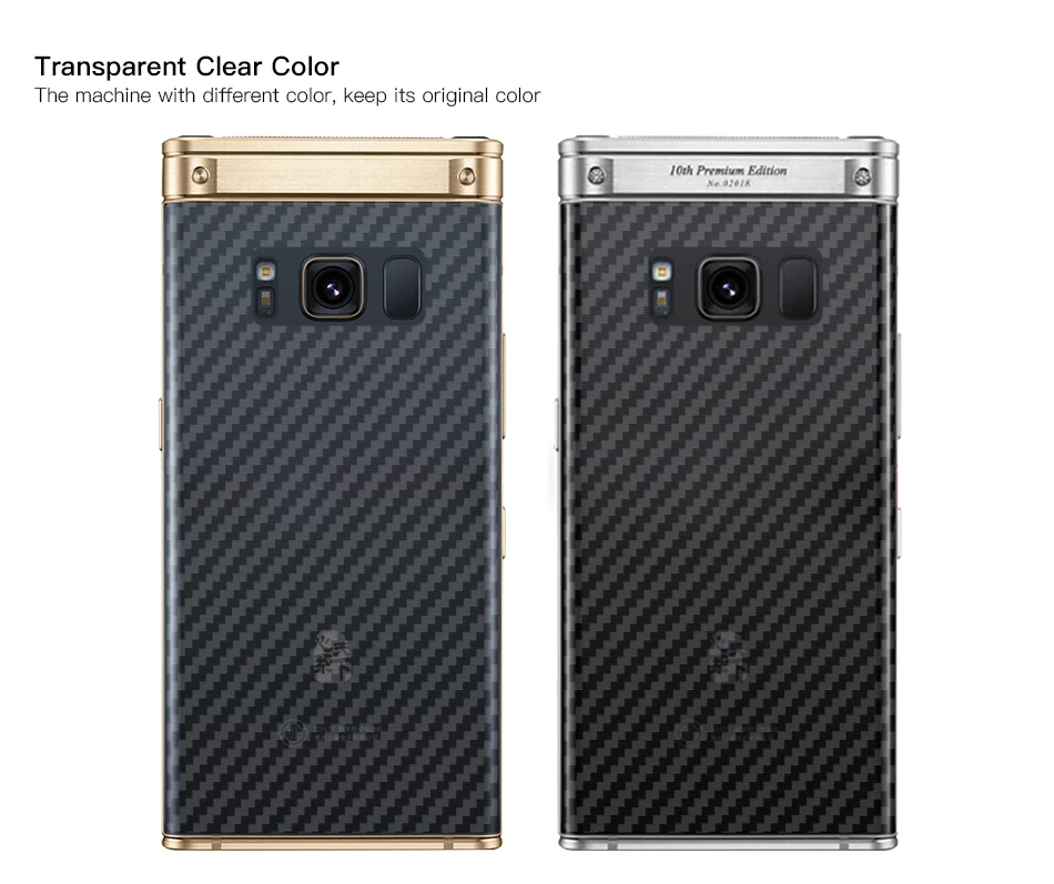 2 шт Для Samsung Galaxy W2018 задняя пленка 3D прозрачная защитная из углеродного волокна