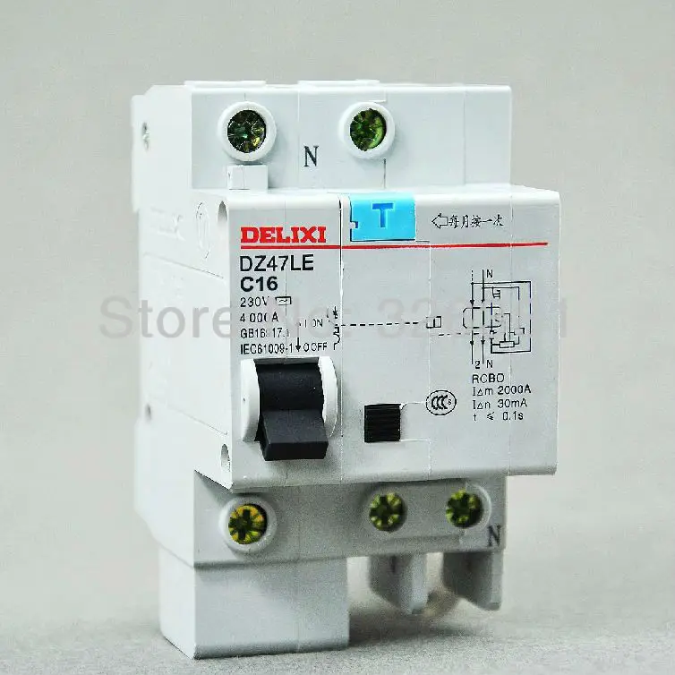 DZ47LE 1 p + N C16 10A-32A AC 230 v бытовой выключатель защиты от утечки воздуха delixi
