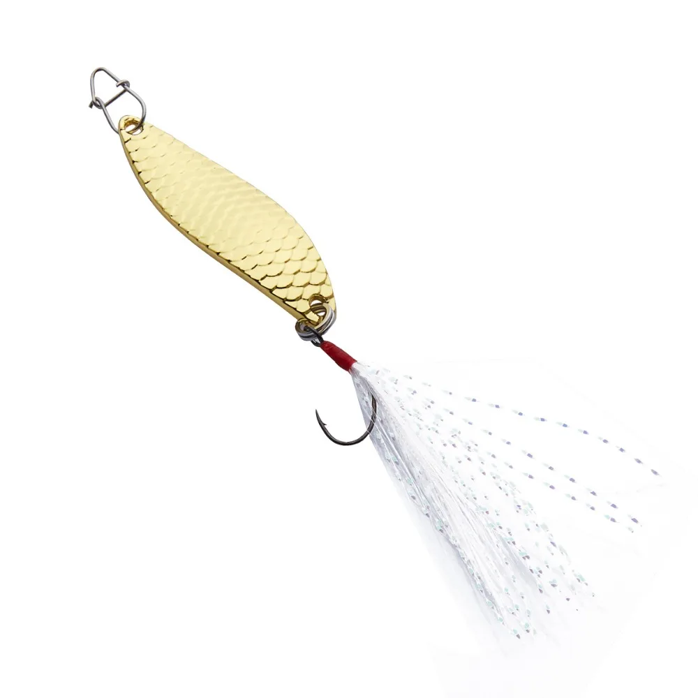 YAPADA Spoon 013 Loong glaw 2g-3g OWNER одинарный крючок + перо 32-38 мм многоцветная металлическая