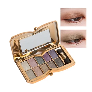 1 шт. сексуальные дымчатые 10 цветов Тени для век Палитра с кисточкой сверкающие алмазные мерцающие нюдовые тени для век блестящие тени для век косметика