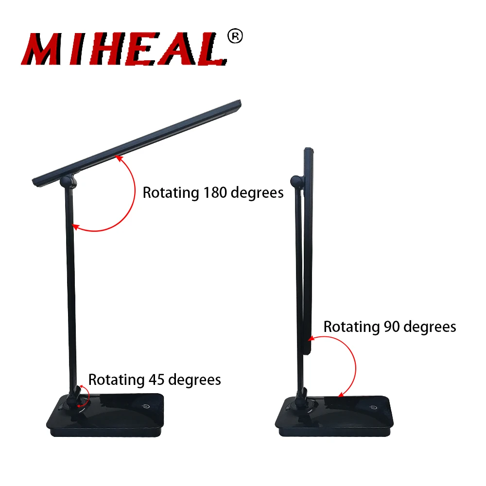 Folding Study LED Table Lamp 3 Level Sensitive Touch Dimmer Desk Lamps Portable 5W Office Eye-Care Energy Saving Read Book Light | Лампы и
