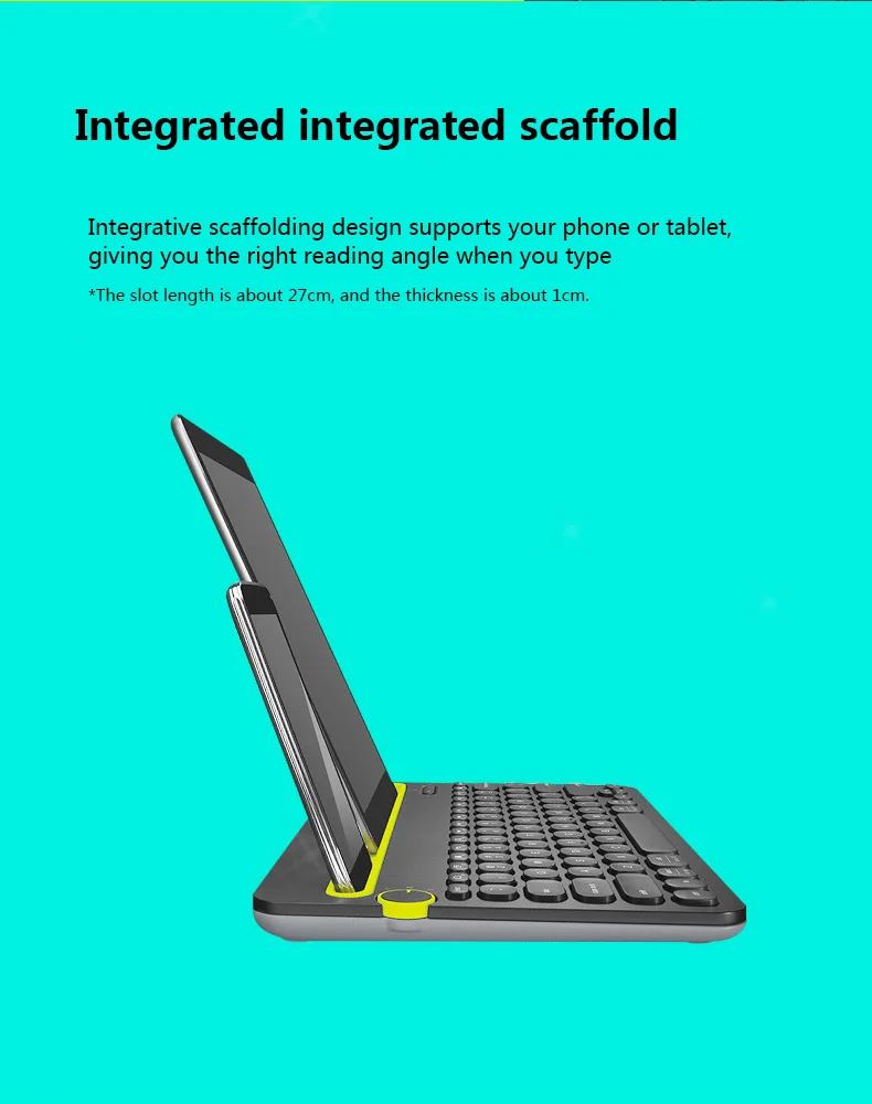 Оригинальная клавиатура logitech K480, Bluetooth, Мобильный планшет Mac, ноутбук, много устройств, тонкая мини Бесшумная клавиатура с ПК, ноутбук