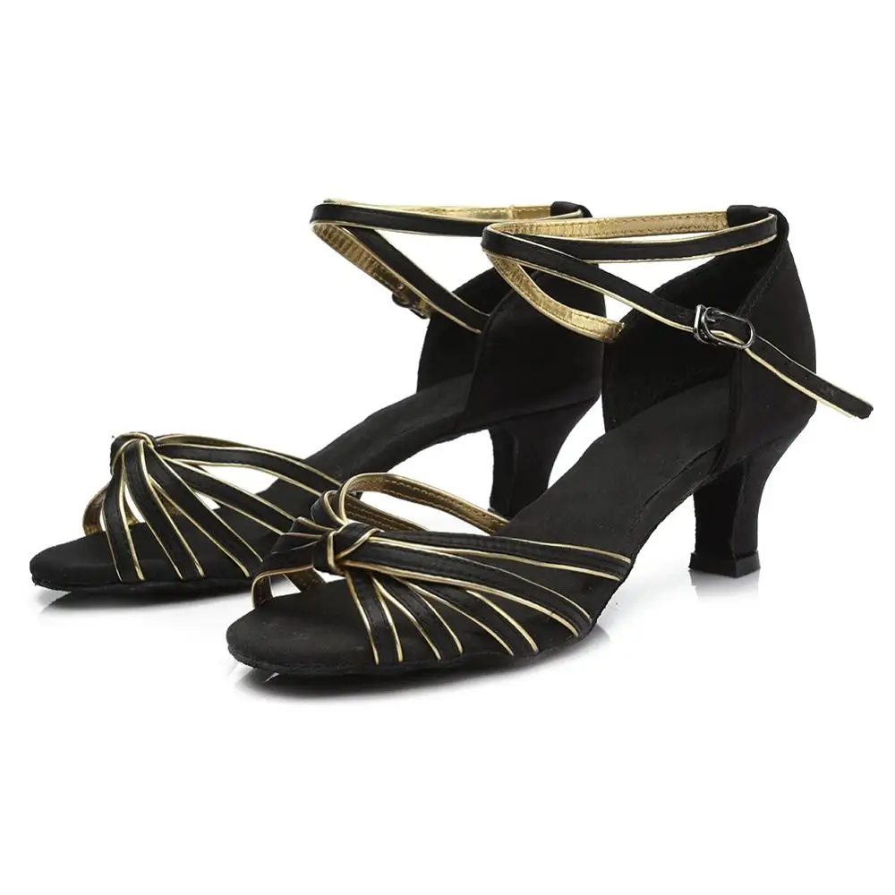 5cm heels BlackGold Горячая Распродажа Фирменная Новинка Для женщин Бальные туфли для латиноамериканских танцев, танго, туфли на каблуке, стимулирование сбыта, сальсы, латинских танцев; Танцы обувь Цвета каблуки - Цвет: 5cm heels BlackGold