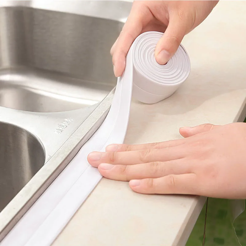 DIY самоклеющиеся водонепроницаемые белые герметичные полосатые настенные ПВХ
