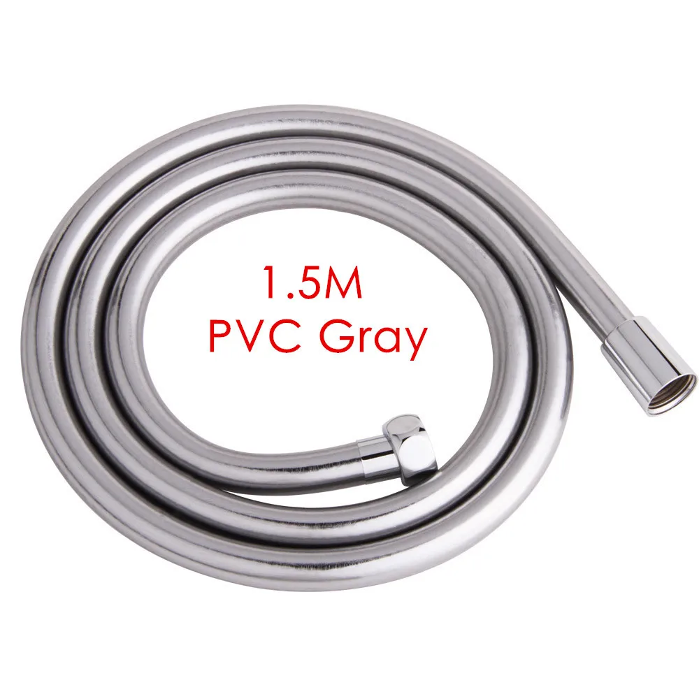 Silver Gray Rolya 1,5 метров Длина гибкие Ручной шланг для душа душевая трубка замена Никель матовый/черный/белый/хром/золотой/Античная коричневый - Цвет: Silver Gray