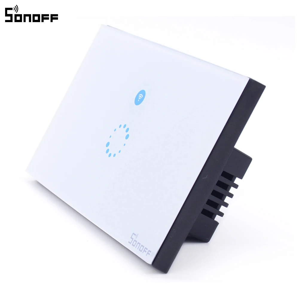 Sonoff сенсорный настенный Wi-Fi светильник с вилкой US EU, стеклянная панель, сенсорный светодиодный светильник, s переключатель для умного дома, беспроводной пульт дистанционного управления