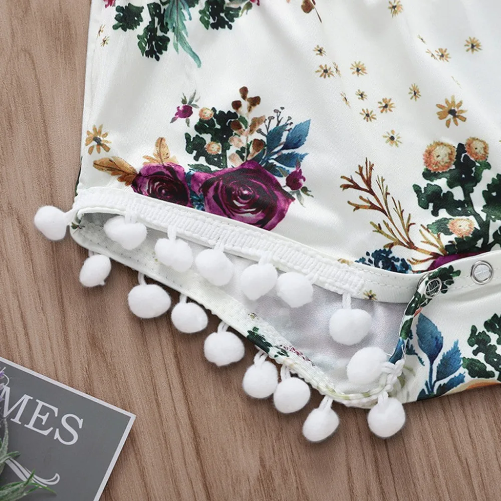 

Fashion Summer Toddler Kid Baby Girls Floral Romper Outfit Headband Clothes Summer