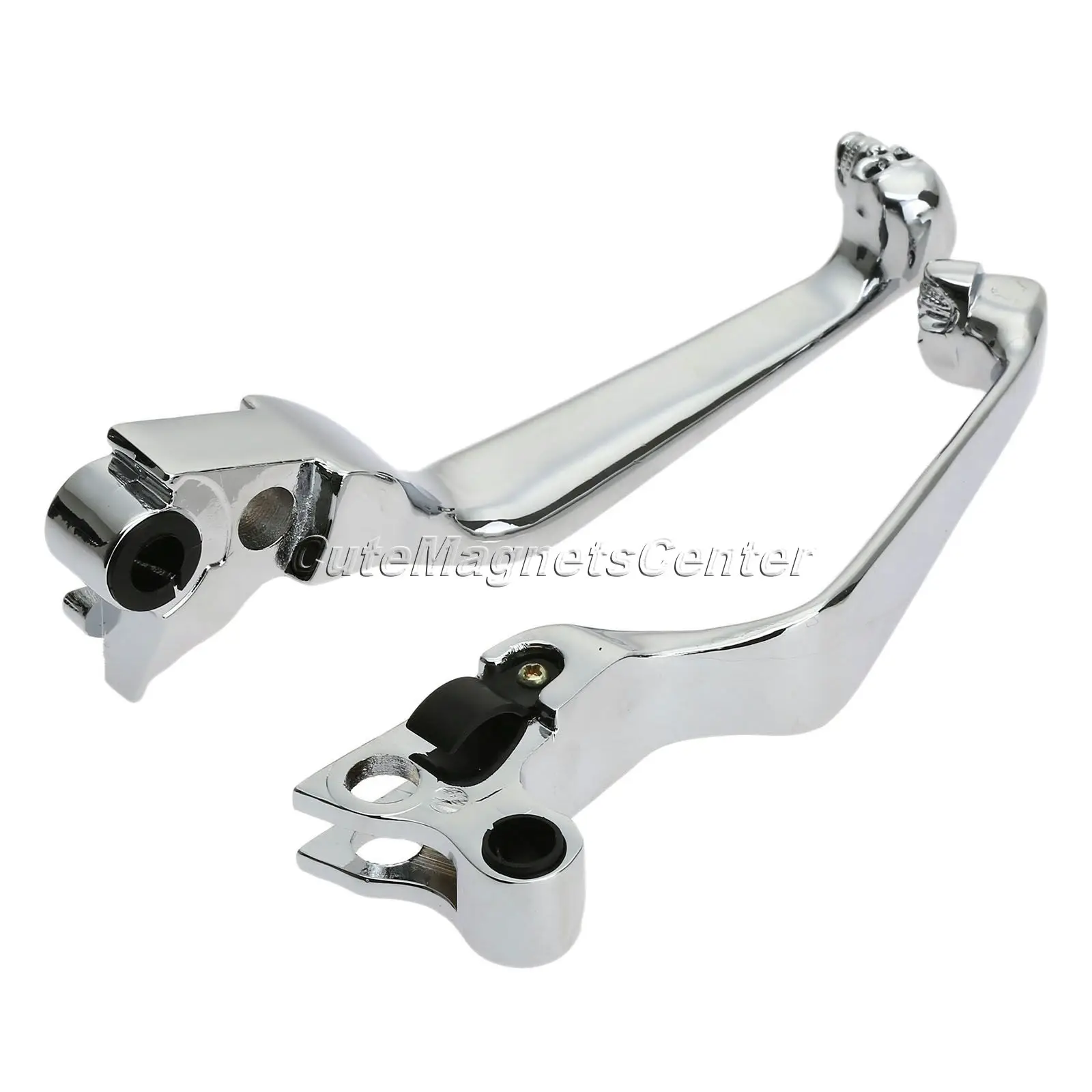 1 пара черных/хромированных рычагов тормоза мотоцикла с черепом для 1996 2012 98 11 HD FXDWG