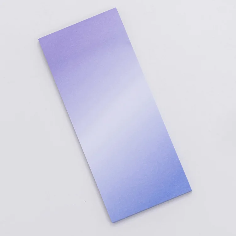 purple 1pcs Градиент цвета радуги почта записной колодки милые Стикеры-закладки Tab Kawaii Канцелярские товары офисный Декор блок проверить список покупок - Цвет: purple 1pcs