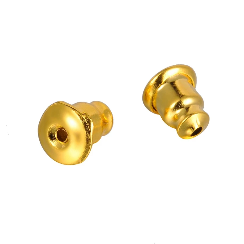 30 шт. серьги из нержавеющей стали с заглушкой для ушей золотого цвета ювелирных