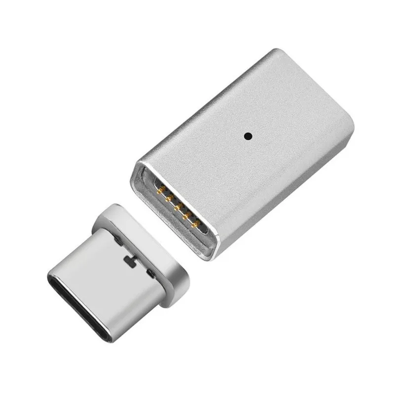 Магнитный переходник с разъемом Micro USB Мама на Type C/Lightning /Micro папа металлический