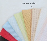 free shipping top quality 14st 14ct cross stitch canvas fabric cream color any size 100cmx150cm