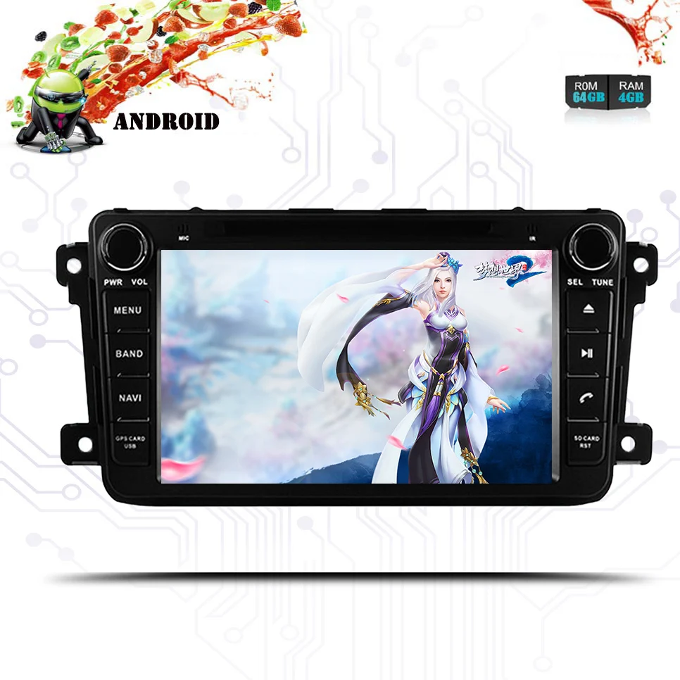 2Din 1024*600 Android9.0 для Mazda CX9 автомобильный DVD плеер 8 &quotGPS навигация 4G + 64G телефонная