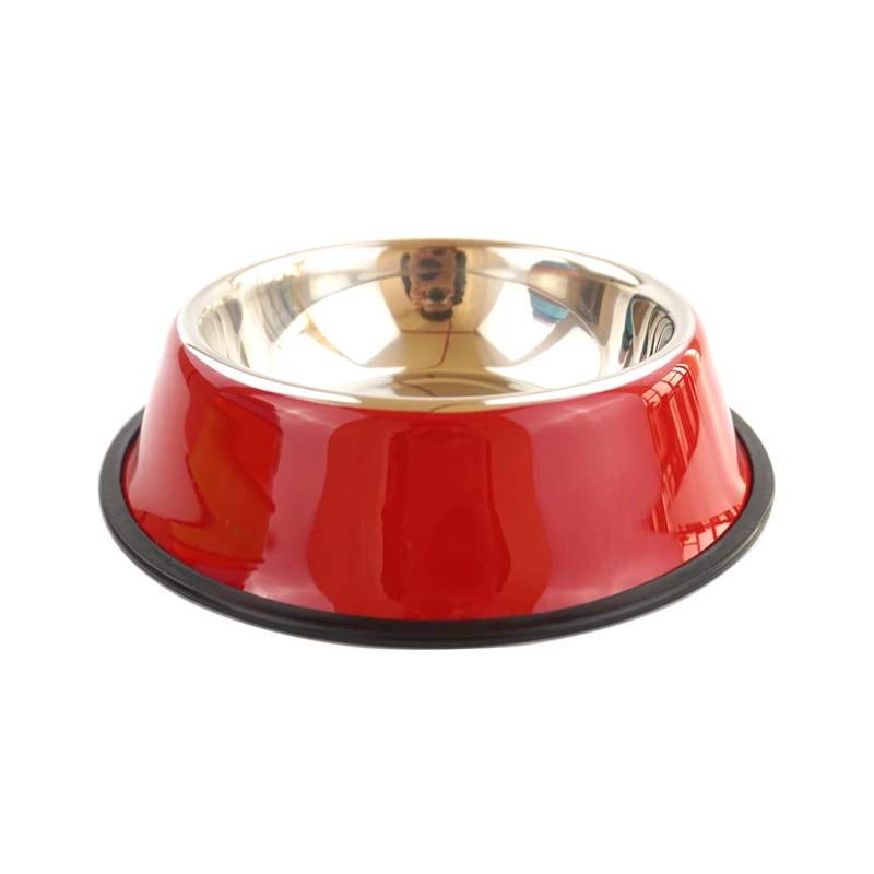 Нержавеющая сталь собака чаши 3 цвета Еда пить воду блюд подачи для Cat Щенки