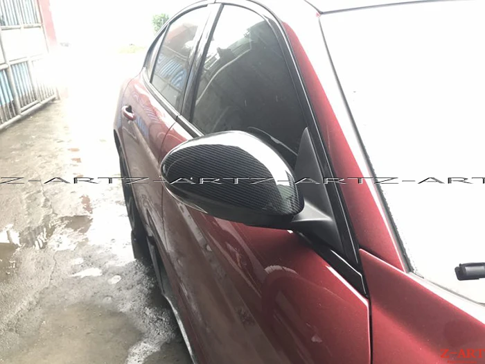 Z-ART крышка зеркала из углеродного волокна для Alfa Romeo Giulia зеркальные колпачки из углеродного волокна для Alfa Romeo Giulia