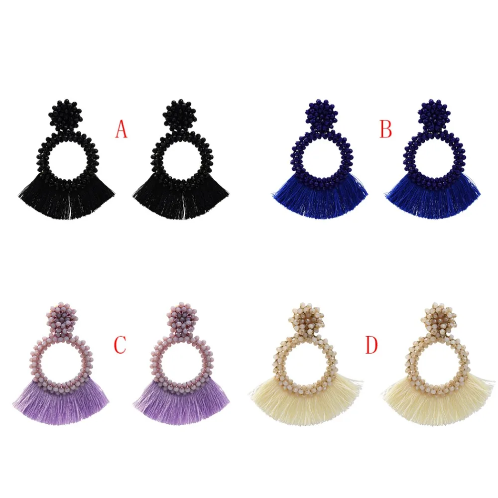 Новые Модные Винтажные богемные серьги с кисточками и бахромой бижутерия