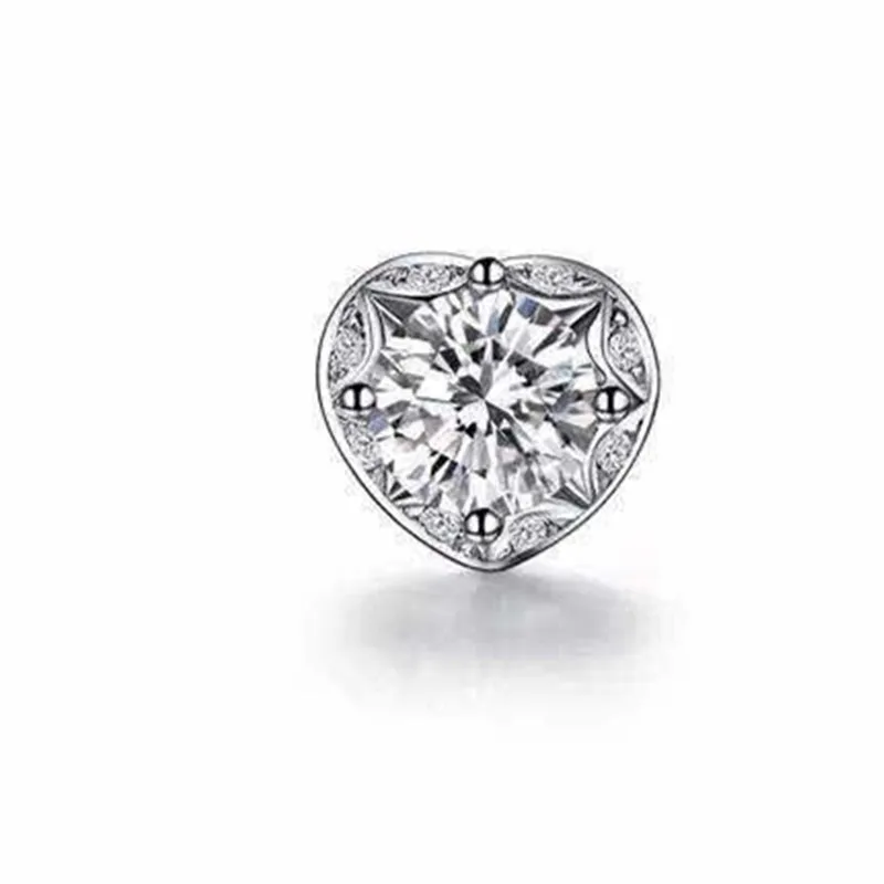 Романтические круглые серьги-гвоздики 1Ct/each однотонные серьги из стерлингового