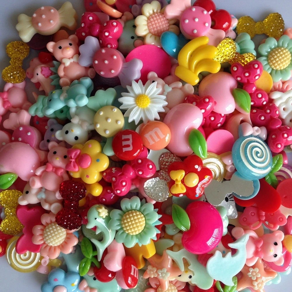 50 шт. смешанные цвета плоская задняя Смола Пуговицы детские diy аксессуары для