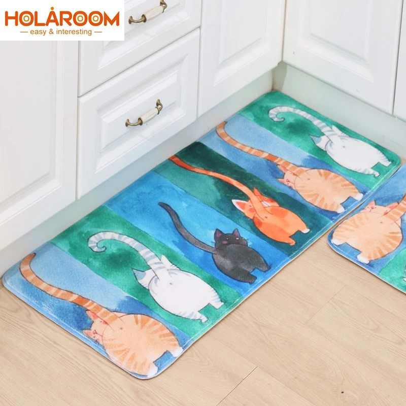 Горячая Распродажа напольный коврик с принтом милых животных четырех кошек