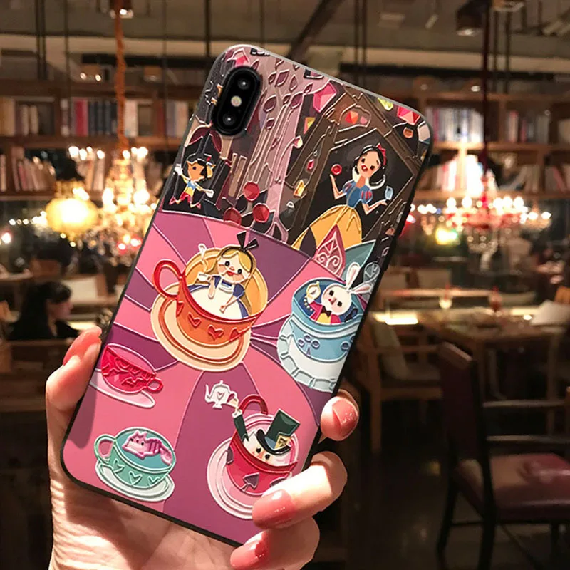 EXTREE Personality Embossed TPU Matte Painting Trend Mobile Phone Case for IPhoneX/8/8plus/7/7plus/6s/6splus/6/6plus |