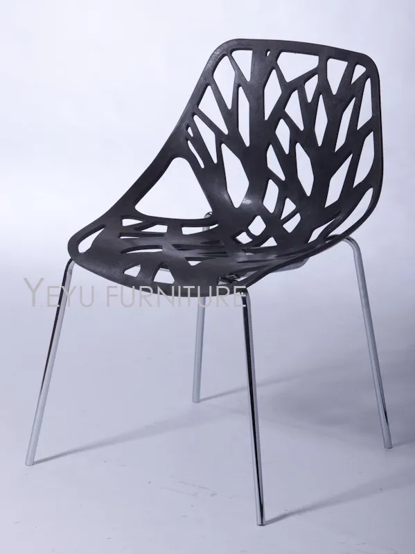 Современный дизайн пластиковый и Металлический Стальной обеденный стул простой