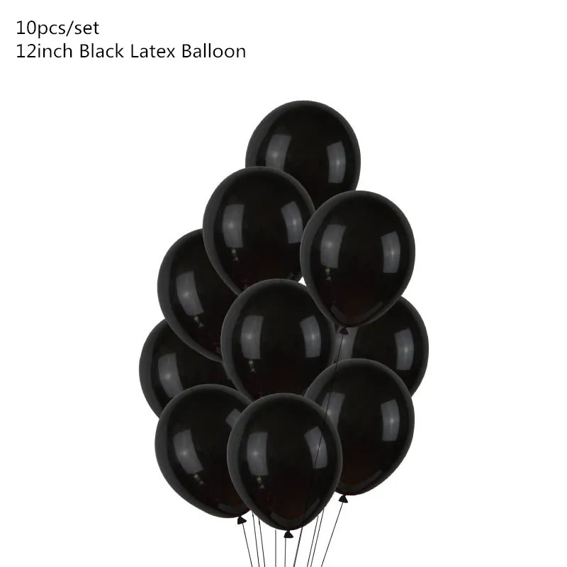 10pcs black balloons Мультяшные воздушные шары из фольги с пандой, воздушные гелиевые воздушные шары для вечеринки в честь Дня Рождения, аксессуары для детского душа, детские игрушки - Цвет: 10pcs black balloons