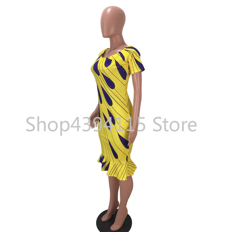 2019 Новинка весны и лета в африканском стиле для женщин платье с принтом Одежда