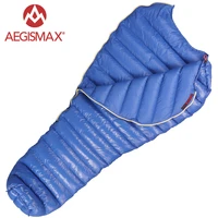 aegismax m2 outdoor ultralight mummy type white goose down camping winter sleeping bag 200x86cm 185x80cm