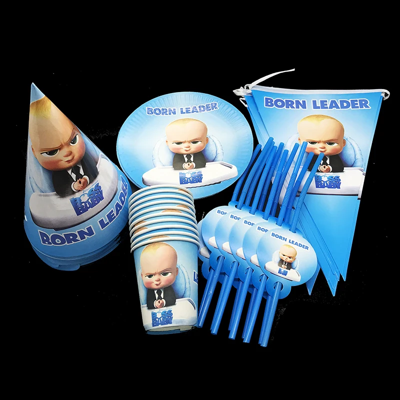 Наборы посуды для темативечерние my little boss 92 шт./лот тематические одноразовые
