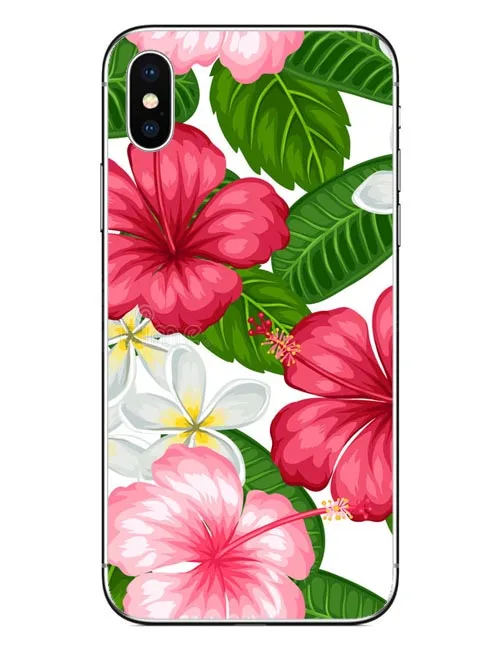 Жесткие чехлы для iPhone 5 5S SE 6 6S Plus 7 XR XS MAX 8 X 10 с изображением фламинго и тропических